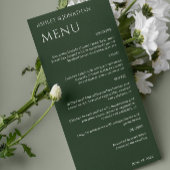 Menu Gras minimaliste - Mariage