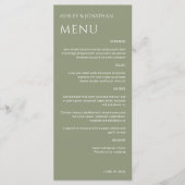 Menu Gras minimaliste - Mariage (Devant)
