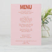 Menu Gras Retro coloré brillant Funky unique Mariage (Debout devant)