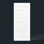 Menu Gras Script Earthy Neutral Mariage élégant<br><div class="desc">Menus mariages de style classique avec un design simple mais élégant avec vos noms dans le script et vos détails dans les polices serif.</div>