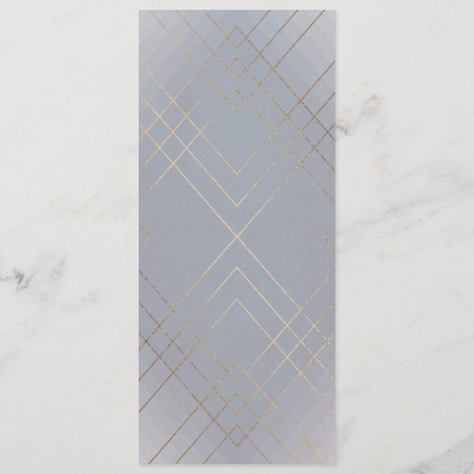 Menu Gray Déco Gatsby Mariage (Dos)