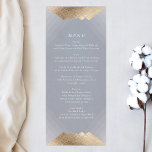 Menu Gray Déco Gatsby Mariage<br><div class="desc">Revivez la tendance de Great Gatsby avec ce design - avec cela une carte en rack ou un menu de réception de mariage. Antique pour un merveilleux mariage à thème bohème. mariage Boho vintage Design. Un design élégant et formel Déco géométrique Great Gatsby design Extraordinaire avec des lignes art déco...</div>