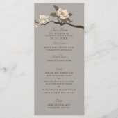 Menu Gray Elegant Vintage Magnolia Wedding (Devant)