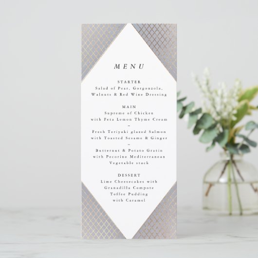 Menu Gray Gatsby Grand Mariage Gray Gray (Debout devant)