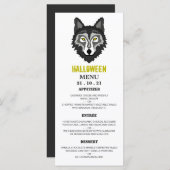 Menu Gray Wolf, Parti d'Halloween (Devant / Derrière)