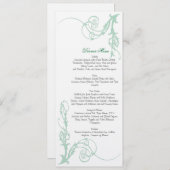 Menu Green Art Nouveau (Voorkant / Achterkant)