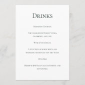 Menu Green Floral Botanical Wedding (Dos)