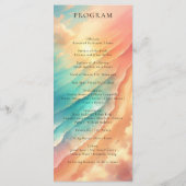 Menu Green Ocean Beach Earthtone Aquarelle Soleil Maria (Dos)