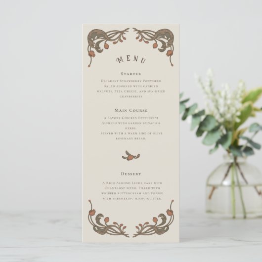 Menu grenade vintage (Debout devant)