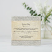 Menu Grey Vintage French Regency Lace Weddings (Debout devant)