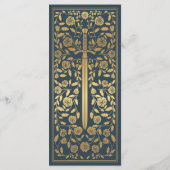 Menu Gris Royal Médiéval Mariage d'épée plat (Dos)