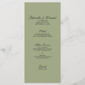 Menu Groene druiven Wineyard Wedding (Achterkant)