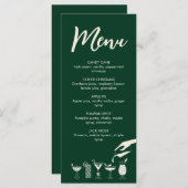 menu Groene feestretro cocktail (Voorkant / Achterkant)