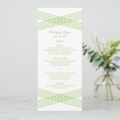 Menu Groene Modern Deco Wedding (Staand voorkant)