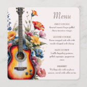 Menu Guitare Wildflower Esperluette Mariage Musical (Devant)