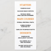 Menu Halloween Forêt Enchantée (Dos)