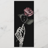 Menu Halloween gothique Aquarelle Florale Monogramme Cr (Dos)