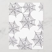 Menu Halloween Noir Et Blanc Simple (Dos)