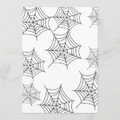 Menu Halloween Noir Et Blanc Simple (Dos)