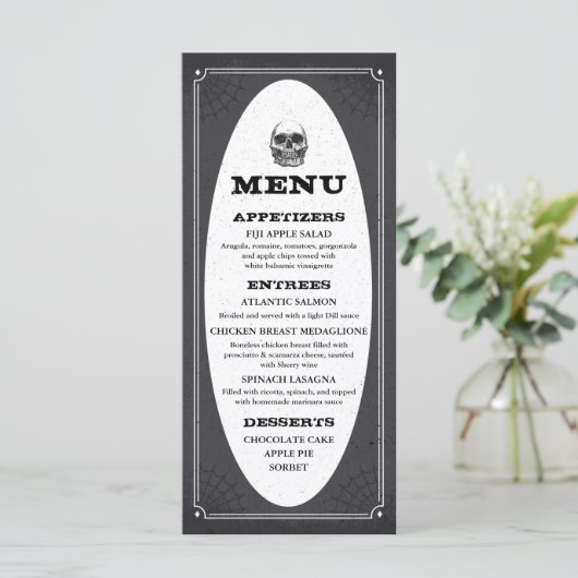 Menu Halloween Party (Staand voorkant)