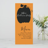 Menu Halloween Pumpkin Costume Party (Staand voorkant)