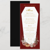 Menu Halloween Vampire Coffin Wedding Party (Voorkant / Achterkant)