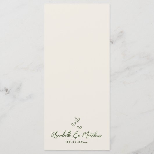 Menu Hand Drawn Retro Wedding (Dos)