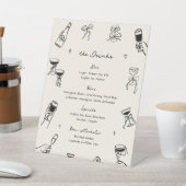 Menu Handgetekende Drink Reclamebord Met Voetstuk (Insitu)