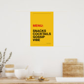 MENU: HAPJES – Grappige Keuken Poster (Keuken)