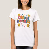 Menu Happiness T-Shirt - Vibes positives Graphique (Devant)