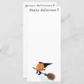 Menu Happy Halloween sorcière Citrouille Volant Chambre (Devant / Derrière)