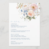 Menu Hargrove Blue Floral (Devant)