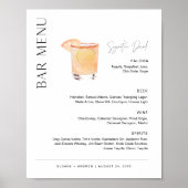 Menu HARLOW Wedding Bar, Signature Drink Sign Poster (Voorkant)