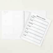 Menu Hebdomadaire Carte d'effacement à sec - Quoi  (Devant avec enveloppe)