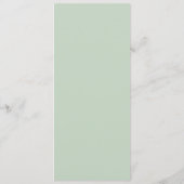 Menu Hedera | Elégante typographie Sage Mariage ou part (Dos)