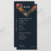 Menu heeft een prachtige  bloemenstijl (Voorkant / Achterkant)