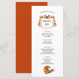 menu herfst Crest Thanksgiving
