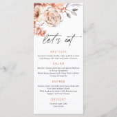 Menu herfst, Weddenschappen, Herfst Floral Menu (Voorkant)