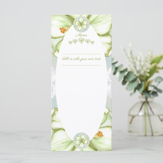 Menu Hibiscus & dentelle BLANC (Debout devant)