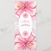 Menu Hibiscus & dentelle PINK (Dos)