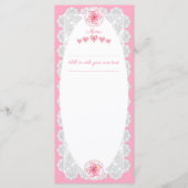 Menu Hibiscus & dentelle PINK (Devant)