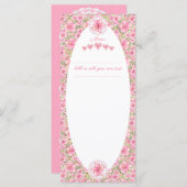 Menu Hibiscus & dentelle PINK (Devant / Derrière)