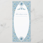 Menu Hibiscus & dentelle TURQUOISE (Devant)