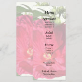 Menu Hibiscus Rose Foncé (Devant / Derrière)