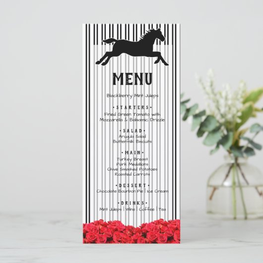 Menu Hippocampe et Roses Derby Day (Debout devant)