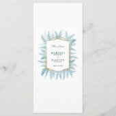 Menu Hiver à feuillage persistant feuillage aquarelle b (Devant)