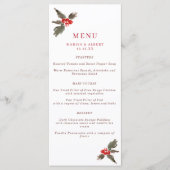 Menu Hiver Holly Mariage (Devant)