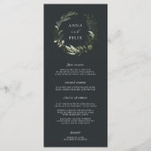 Menu Hiver Meadow | Mariage botanique vert (Devant)