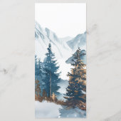 Menu Hiver Montagnes Pine Tree Mariage (Dos)