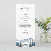 Menu Hiver Montagnes Pine Tree Mariage (Debout devant)